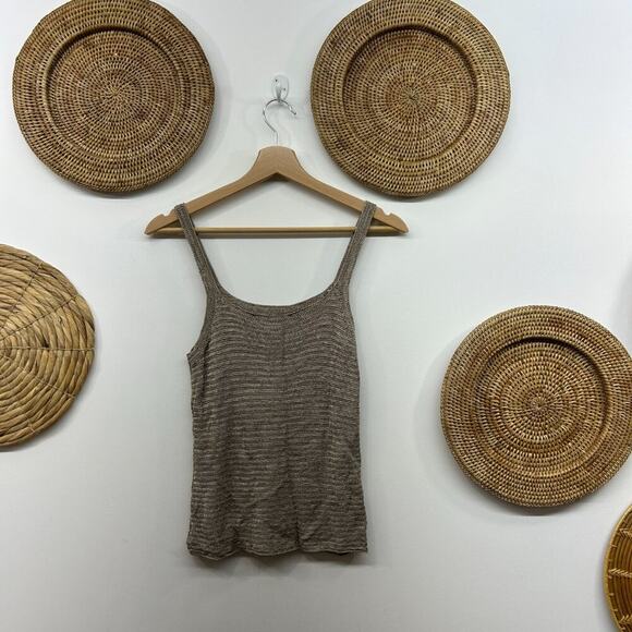 Vintage Y2K 2000s Alfani Gray Minimalist Lightweight Knit Tank Top Small - Picture 3 of 7